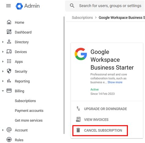 Cancel Google Workspace.